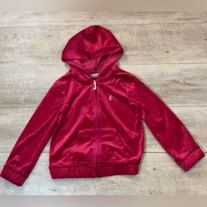 Juicy Couture Girl’s Velour Front Zip Jacket Size 6X